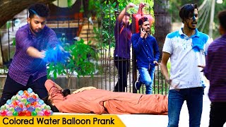 Coloured Water Balloon Prank @Fahad_Dean