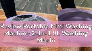 Review Portable Mini Washing Machine 2-In-1 8L Washing Machine Small Clothes Folding And Drying Hou