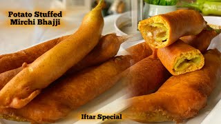 Potato Stuffed Mirchi Bhajji 😍🌶️ Ramzan Recipe Series (Day-26) @foodkajahan