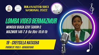 19 LOMBA MAZMUR MINGGU BIASA XXVI/C - CREYSILLA NATASHA - PAROKI ST. PIUS X BENGKAYANG