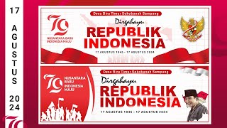 Desain Banner 17 Agustus 2024 Terbaru || Free Download CDR #dirgahayuindonesia #dirgahayu79