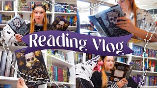 READING VLOG 💀 | kingdom of the wicked, pretending it feels like fall ft. Norman (our new mascot)