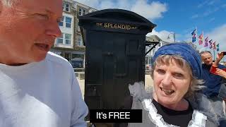 The Splendid Hut on Penzance Promenade, Cornwall. A Baroque chapel and movie theatre on wheels! Wow!