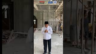 MEMBANGUN MASJID NURUL ILMI ||PEMASANGAN PLAFON, PEMLESTERAN DINDING LANTAI DUA.