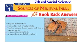 7th standard Social Science | History| Unit 1 | Book Back Answers