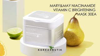 MARY&MAY NIACINAMIDE VITAMIN C BRIGHTENING MASK 30EA Набор тканевых масок осветляющих Обзор