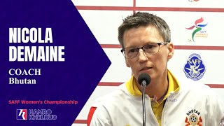 Bhutan Coach Nicola Demaine and Captain Pema Choden Tshering | SAFF Women's Championship