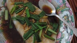 Steamed fish with ginger and green onion