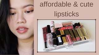 Lipsticks Collection | 26 Lipstick Swatches & Try-on | lots of drugstore