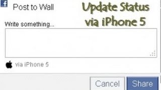 Update your Facebook status via iPhone 5