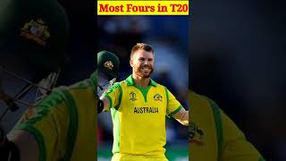 Most Fours in T20 international #shorts #t20worldcup #t20worldcup2022 #cricket