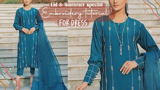 Simple and elegant beads embroidery design 🤍 Eid & Summer special ✨