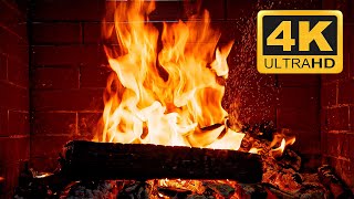 Relaxing Fireplace | The Best Burning Fireplace with Crackling Fire Sound Close Up Fireplace 4K