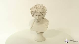 Vintage Composite Marble Bust of Roman God Bacchus 20th C