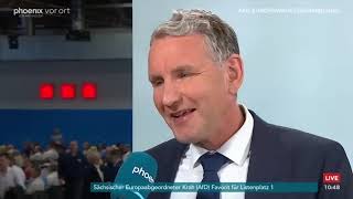 AfD Europawahlversammlung  Björn Höcke Landesvorsitzender Thüringen zur neuen EU Politik