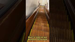 Exploring Macy's Iconic 100-Year-Old Wooden Escalator! #nyc  #shorts