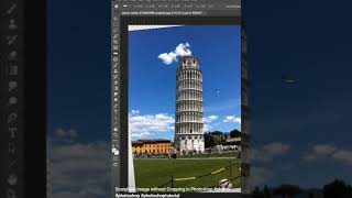 Straighten image without Cropping in Photoshop how to make Photoshop cc 2023 #shorts