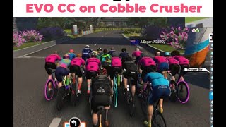 Team EVO CC attack Zwift Cobble Crusher for a hectic last 8 km, Enfer du Nordzwift