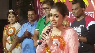 Sneha  Chatterjee artist on stage || Live Performance on stage || Bengali Serial || Saptasur ||