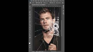 How to Make the broken glass effect Photoshop Tutorial #digitalart #photooftheday #tutorial #tips