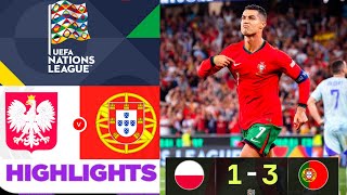 Polska - Portugalia (1-3) Skrót meczu | Liga Narodów UEFA 2024 | Polónia vs Portugal résumo