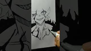 Drawing Asta Demon From //  Black Clover 😱 #animeart #anime #drawing #blackclover #shorts