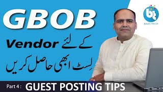 Get Websites List for SEO Guest Posting Course GBOB Tips || List For GBOB Vendors Latest 2024