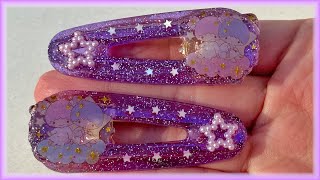 DIY Little Twin Stars Resin Hair Barrettes | Signature Crafts UV Resin Review