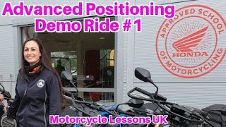 Advanced motorcycle positioning demonstration ride #1, with commentary