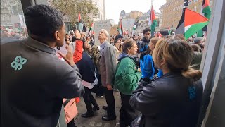 Free Palestine March in London 28/10/23 CO-OP workers joined with us.