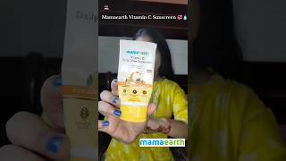 mamaearth vitamin c sunscreen review😍|mamaearth daily glow sunscreen review#shortsfeed #shorts#short