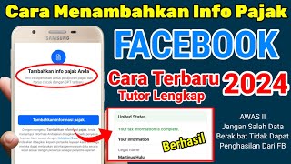 CARA MENAMBAHKAN INFO PAJAK DI FACEBOOK | cara menambahkan info pajak di facebook profesional