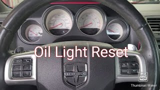 How to reset the oil light on a 2013 Dodge Challenger