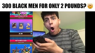 300 BLACK MEN FOR ONLY 2 POUNDS??!!🤯