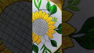 girasol en proceso #bordado #embroidery #art #bordadoamano #handmade #embroideryflowers #tutorial