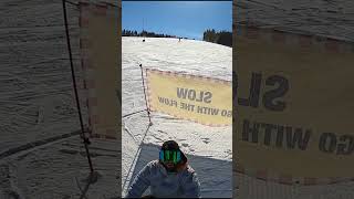 Skiing with Brother-in-Law (Snowboarder) #shorts @breckenridge