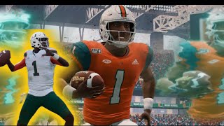 SMOOTH TOUCHDOWN DRIVES IN COLLEGE FOOTBALL 25 || MIAMI HURRICANES || CAM WARD 🔥