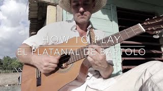 How To Play 'El Platanal de Bartolo' on Tres Cubano | Tresero Pepito Domingo | GCE Tuning