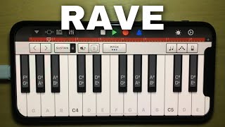 Recreating TikTok’s “RAVE - Dxrk” on Garageband App