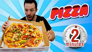 2 MINUTES TOP CHRONO POUR DEGLINGUER UNE PIZZA XL