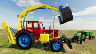 Scorpion Excavator of Colors! Harvest and Transport of Grain by Front Loader | Grain Jobs | FS22