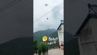 How can safety be ensured when a drone encounters power line obstacles? #drone #powerlines