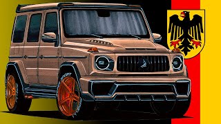 How to draw Mercedes Benz G63 Inferno | Как нарисовать Гелендеваген | Mercedes Benz G63 car drawing