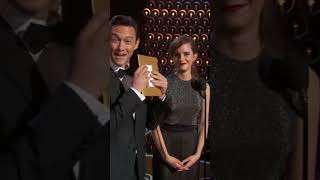 Emma Watson and Joseph Gordon Levitt at the Oscars 2014 #emmawatson #josephgordonlevitt