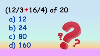 Solve (12/3 + 16/4) of 20