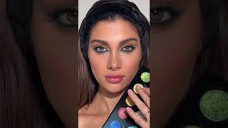 Duo Chrome Eye Makeup Tutorial ✨ Green Eye Shadow Tutorial 💚 #short #viral #foryou