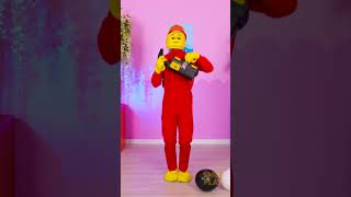 Lego Boy Changes Outfits by Jumping on Different Balls?🎈👚