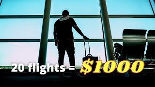 BOOKING 20 FLIGHTS FOR $1,000 PART 1 Travel hack (2021)