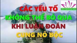 CÁC YẾU TỐ KHÔNG THỂ BỎ QUA KHI LUẬN ĐOÁN CUNG NÔ BỘC