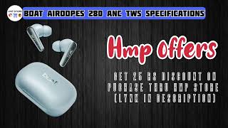 Boat Airdopes 280 ANC TWS | Best TWS Under 1500 In 2024 | Boat Airdopes 280 TWS Review | Hmp Store